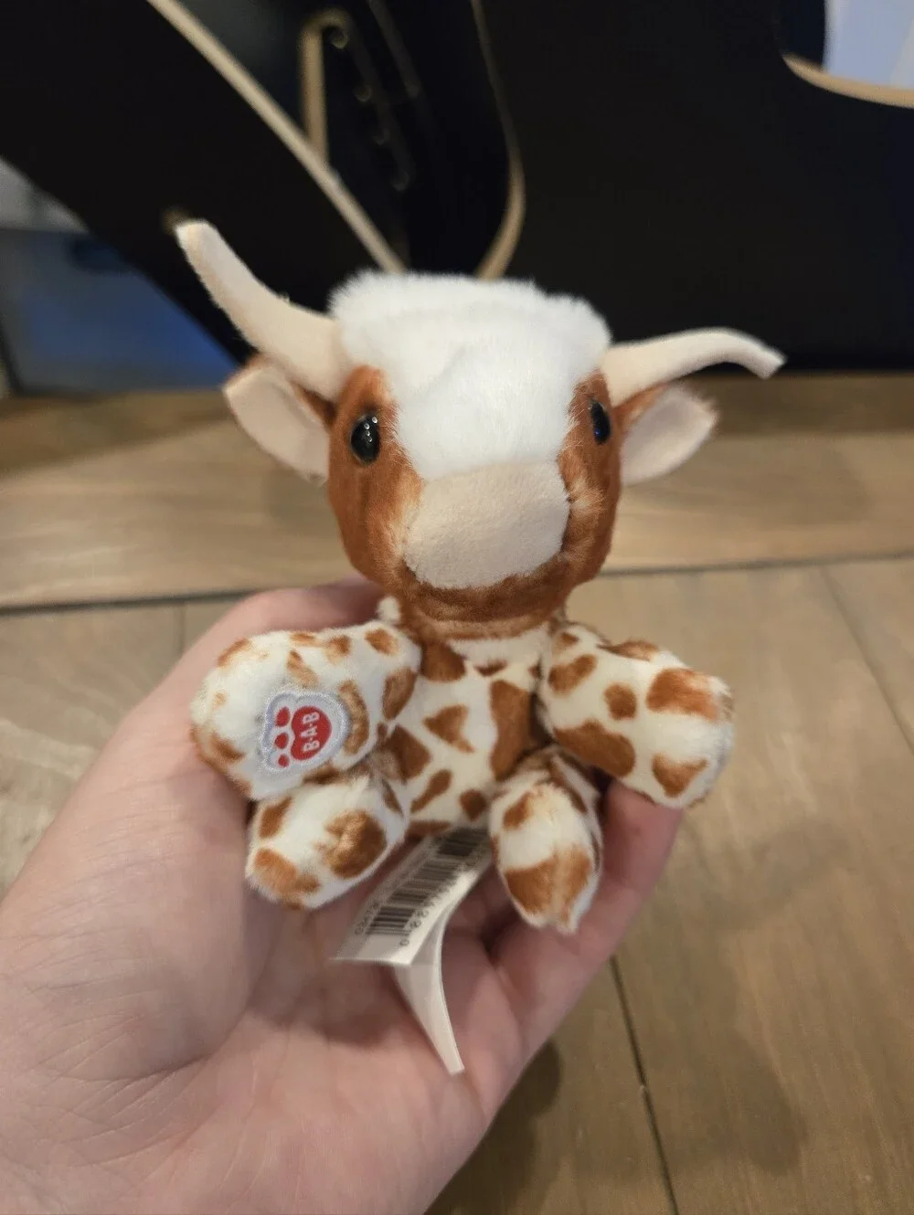 Plush Cow Mini Stuffed Animal Build a Bear Brown and White